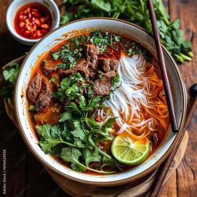  Bún Bò Huế: ¡Una explosión de sabores picantes y umami en cada sorbo!