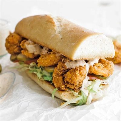  ¡El Po’boy de Camarones: Un festín frito y crujiente que te transporta a Nueva Orleans!